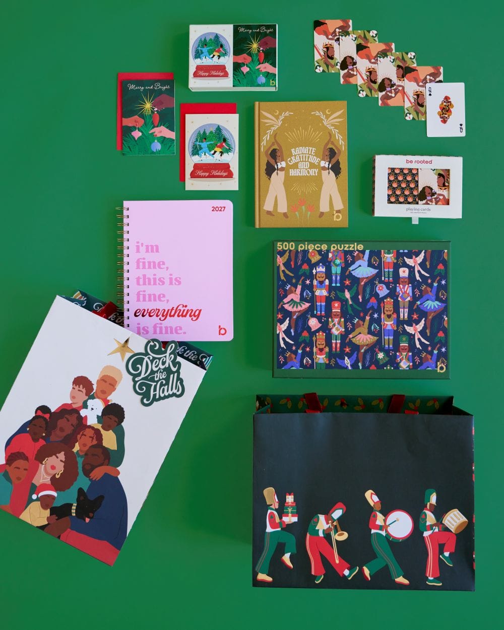 Deck The Halls Large Gift Bag w/ Tissue Paper