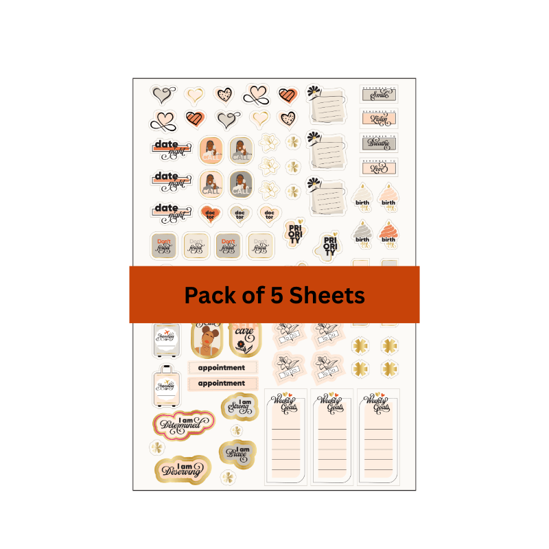 Essential Planner Sticker Sheets - 5 Pack