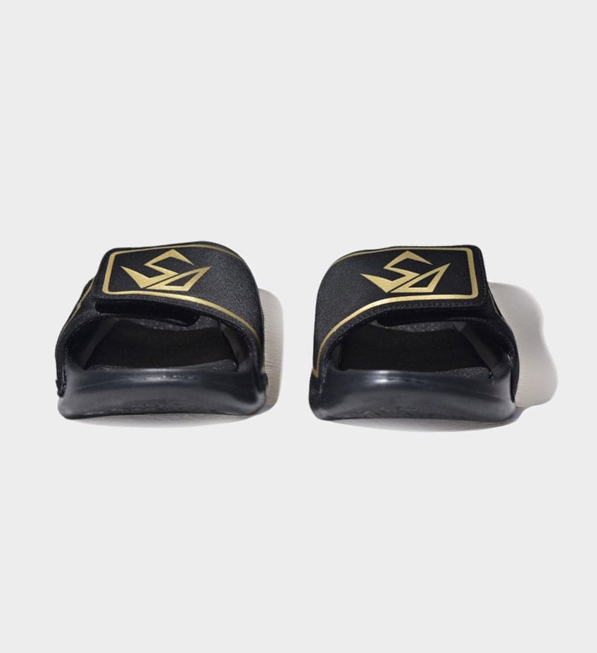 WOMENS LUXE SPORTS RECOVERY SLIDES BLACKOUT