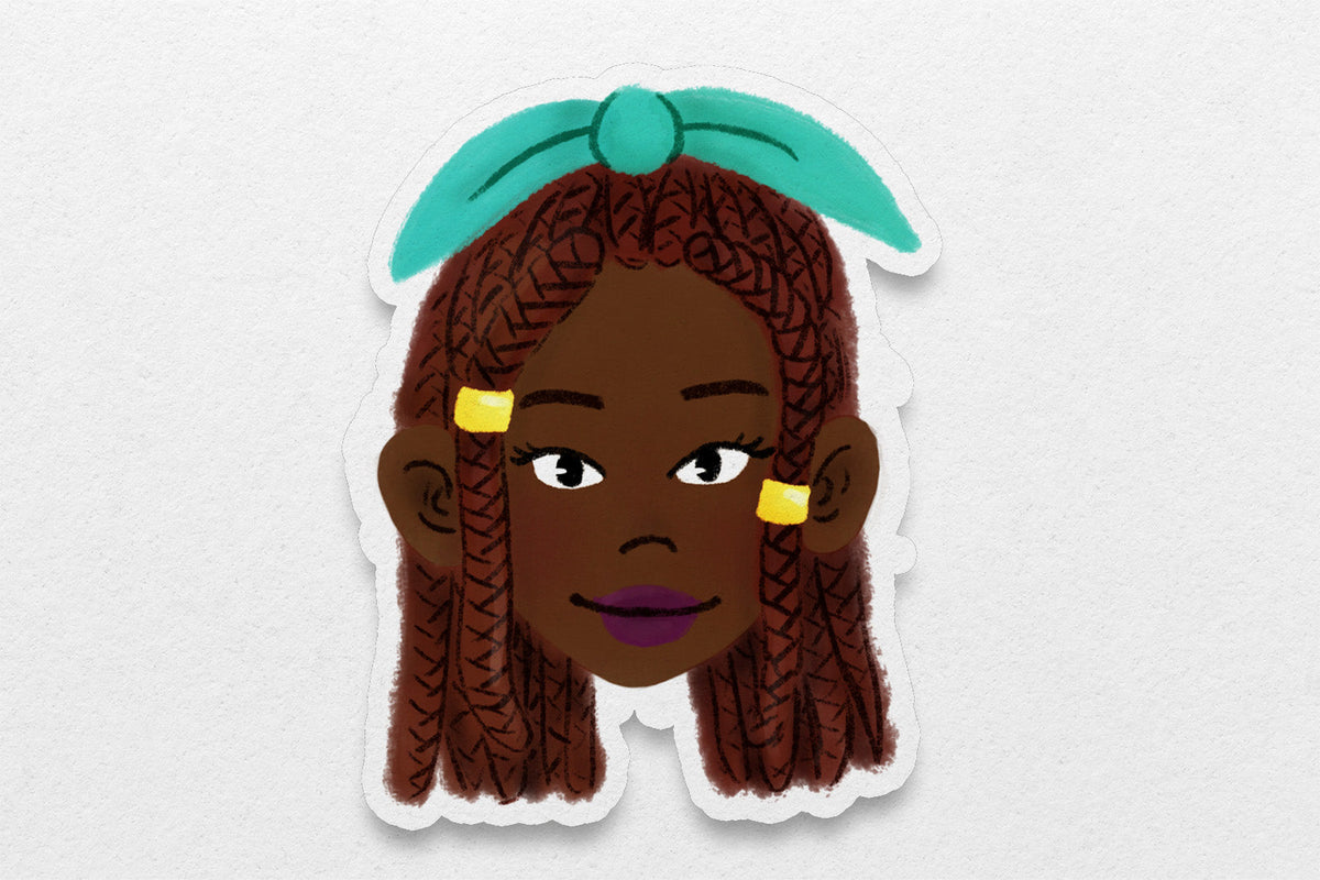Black Girl Hairstyles Stickers: Braids