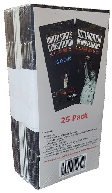 Pocket Declaration & Constitution - 250th Anniversary Edition (25-Pack)