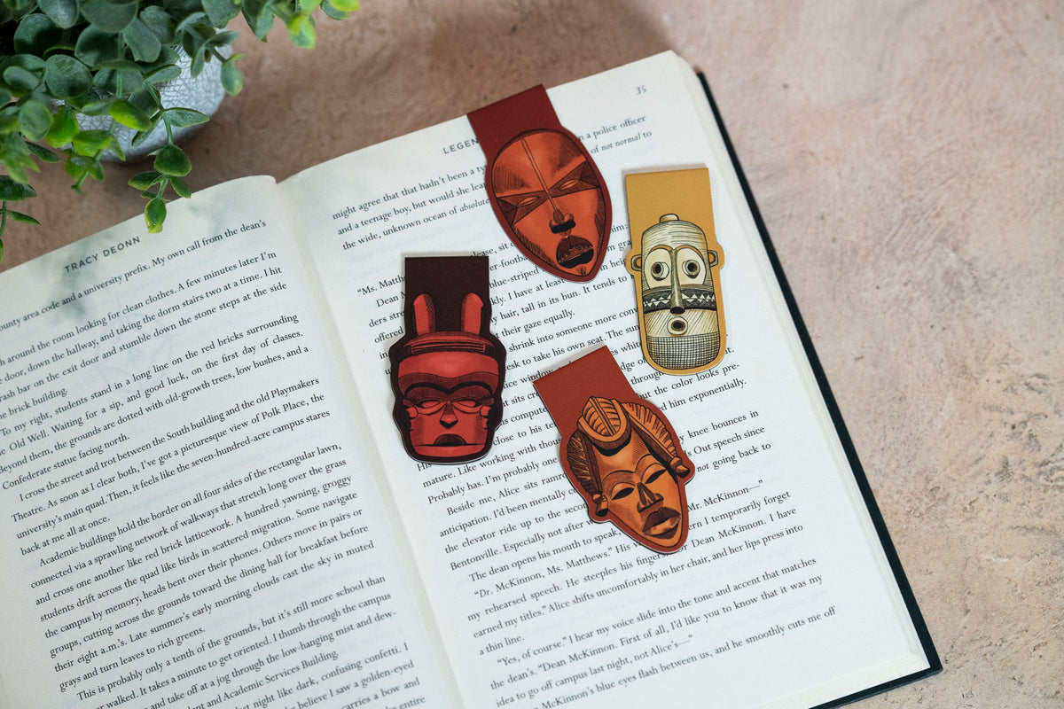 African Mask Magnetic Bookmark - Pende