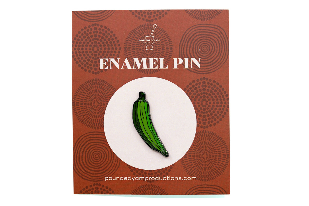 Okra Enamel Pin