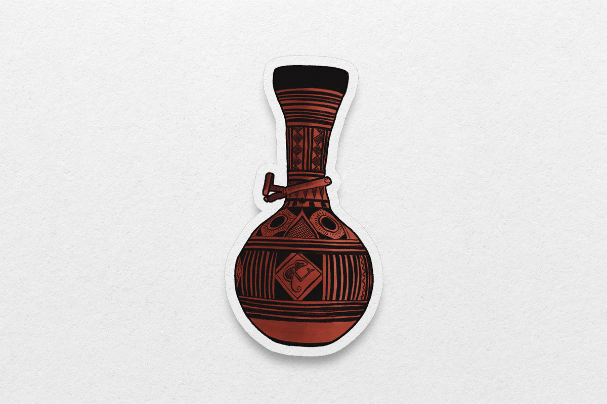 African Calabash Stickers - Red