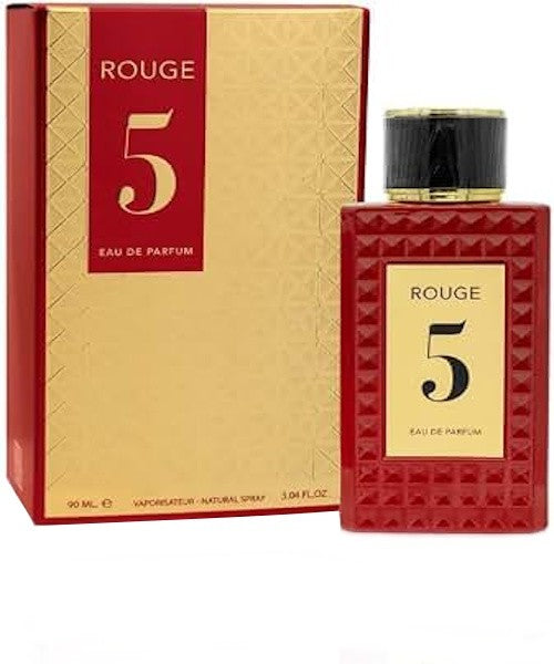 Rouge 5 by Fragrance World 3.4 oz Eau de Parfum Perfume for Women New in Box