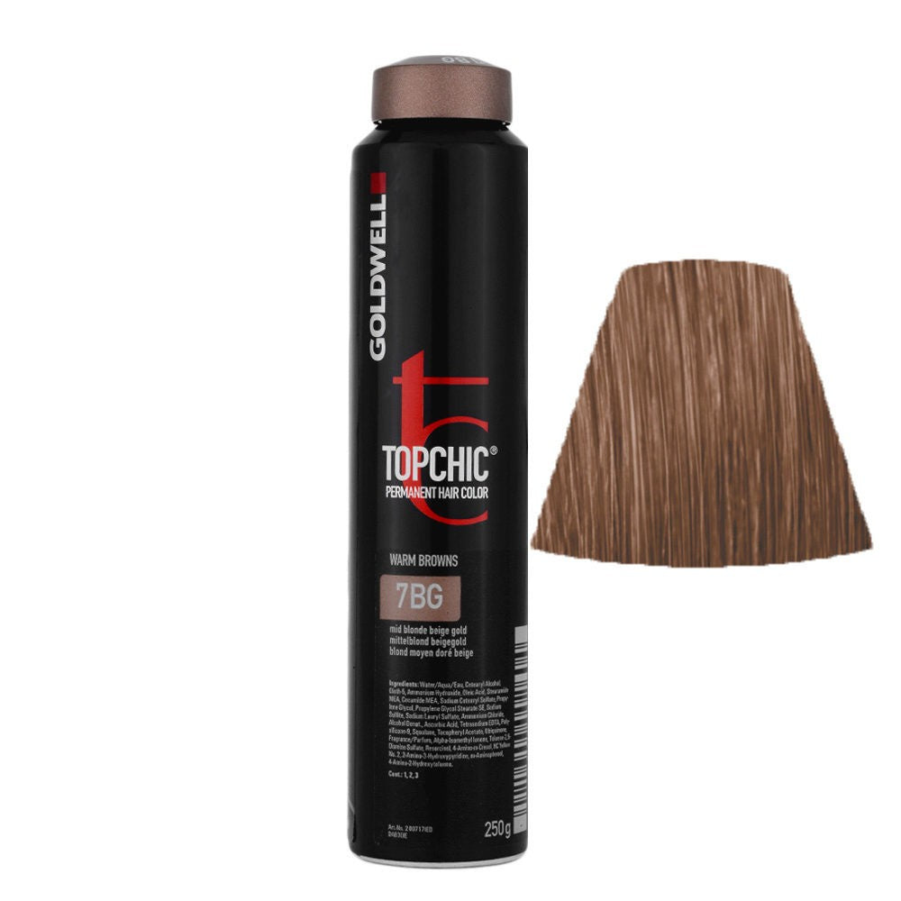 Goldwell Topchic Hair Color (Can) 7BG Mid Blonde Beige Gold 8.6 oz