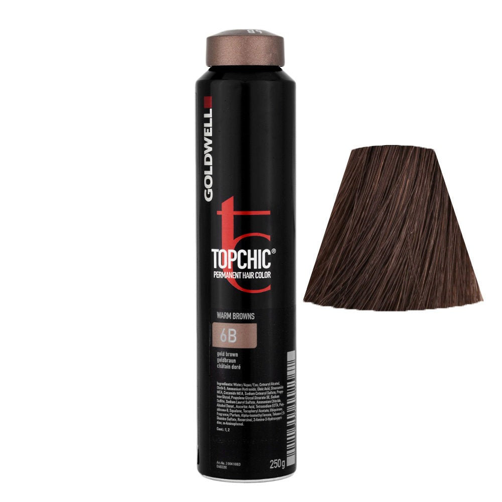 Goldwell Topchic Hair Color (Can) 6B Gold Brown 8.6 oz