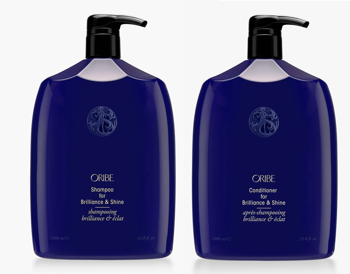 Oribe Brilliance & Shine Shampoo + Conditioner 33.8oz. Each+ 2 PUMPS