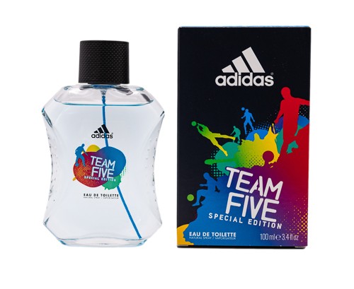 Adidas Team Five 3.4 oz EDT Cologne for Men Brand New In Box