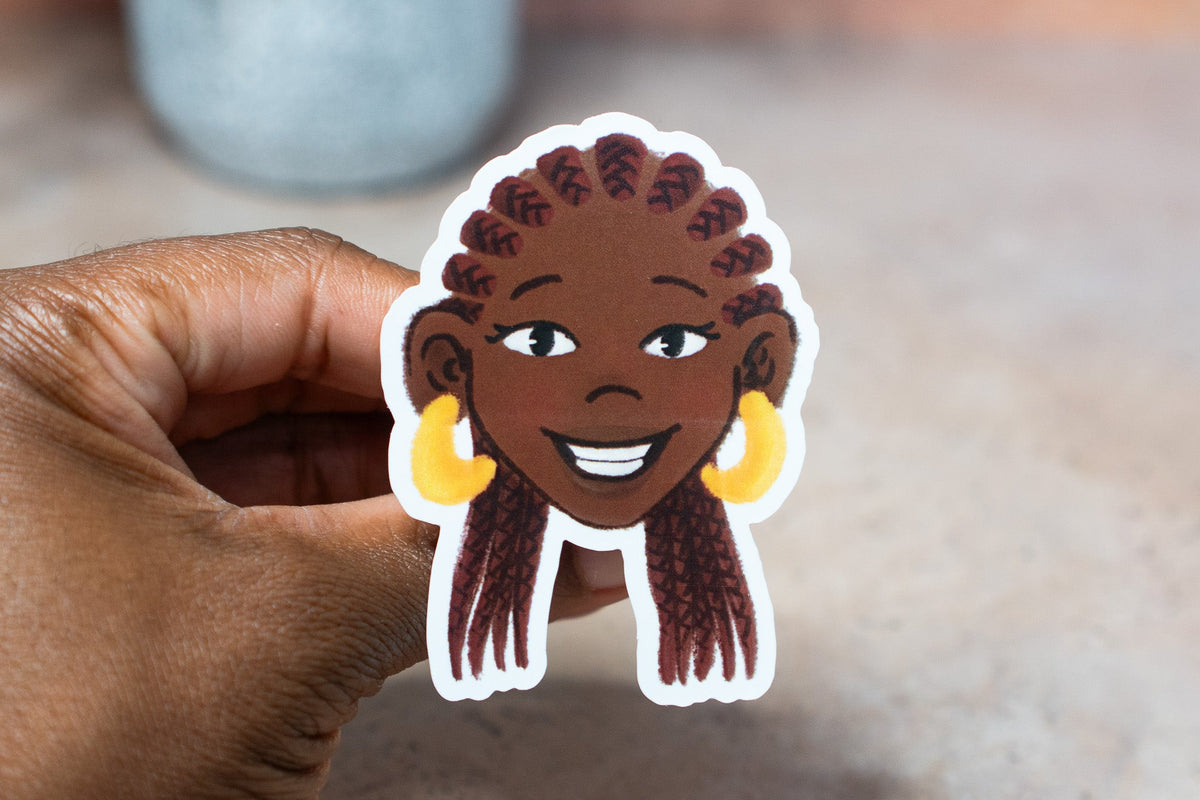 Black Girl Hairstyles Stickers: Cornrows