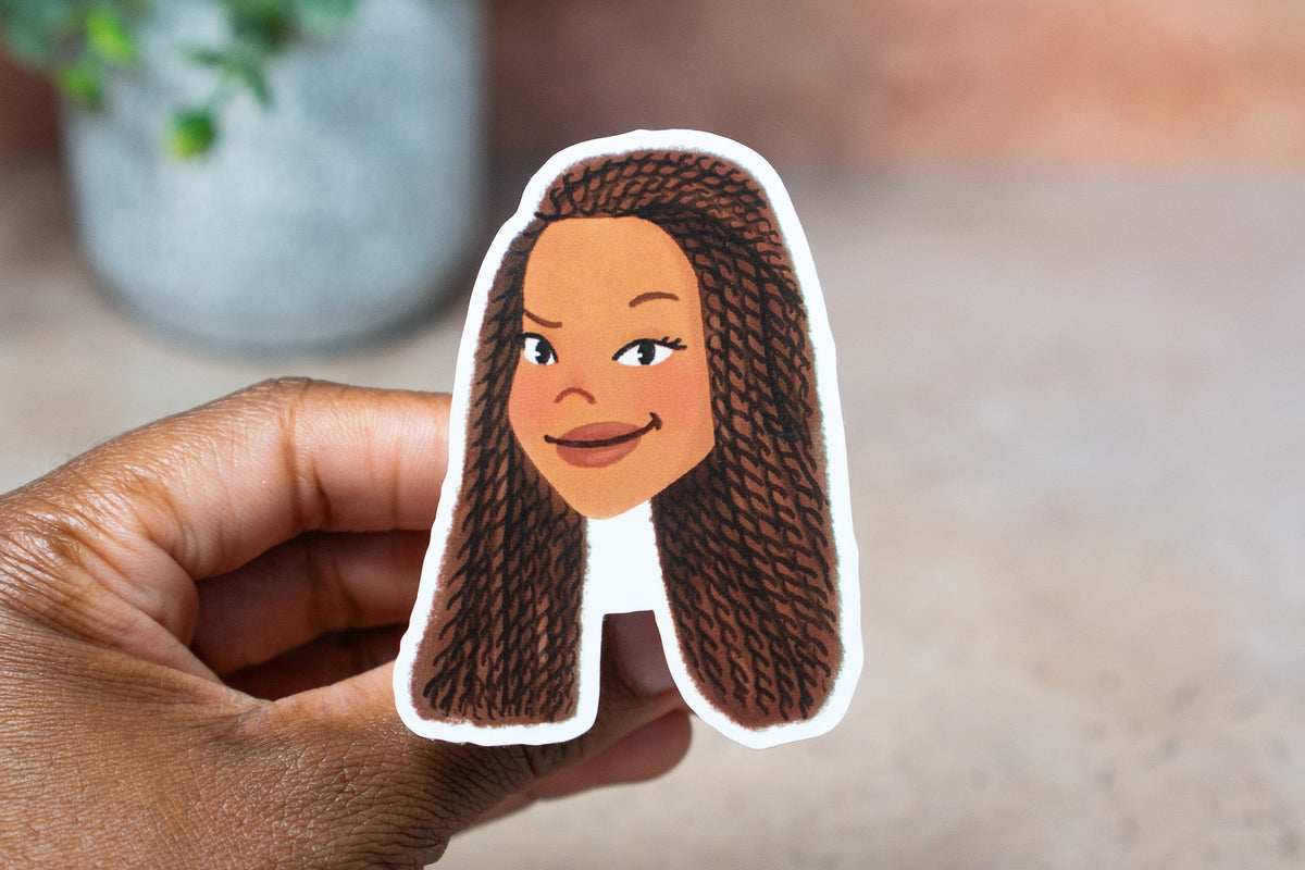 Black Girl Hairstyles Stickers: Senegalese Twists