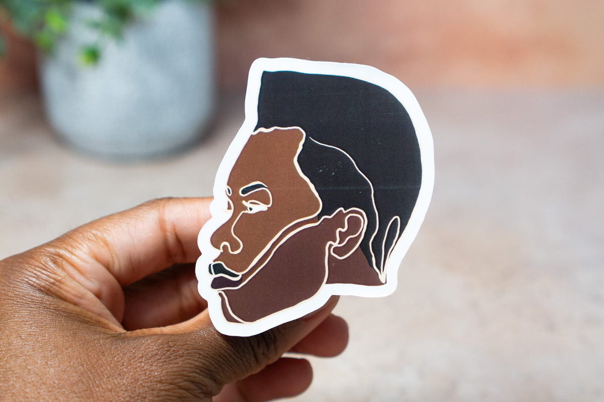 Black Women Single Line Stickers: Fade