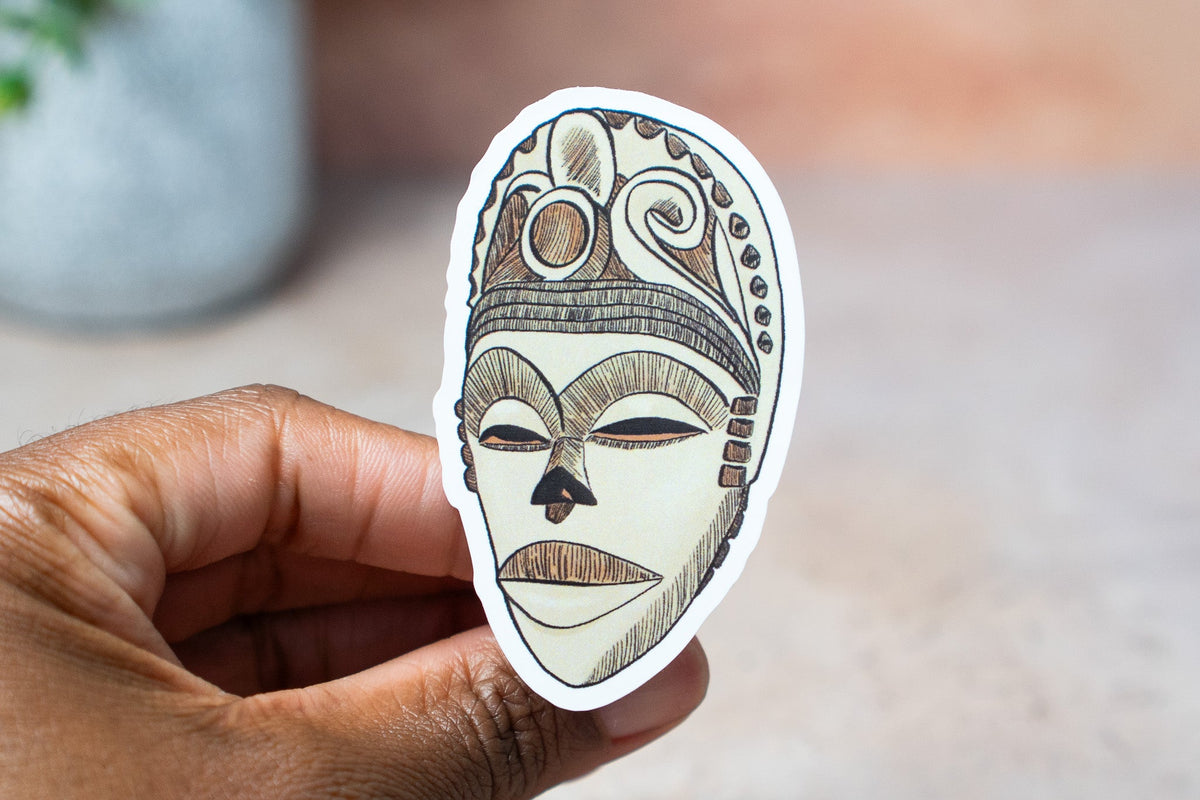 African Masks Stickers - Annang