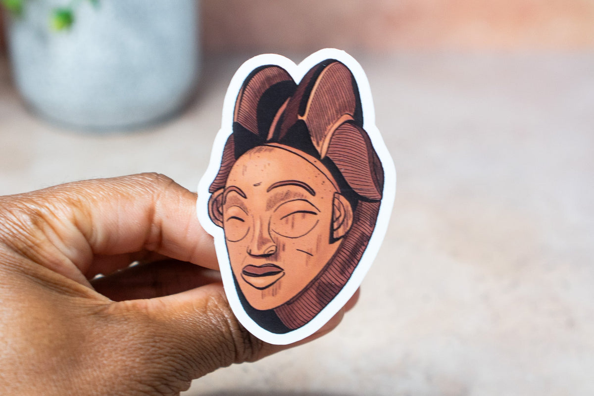 African Masks Stickers - Punu