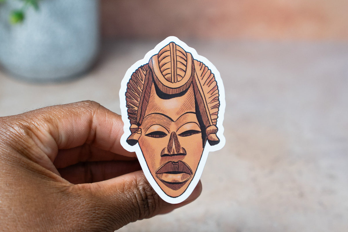 African Masks Stickers - Baule