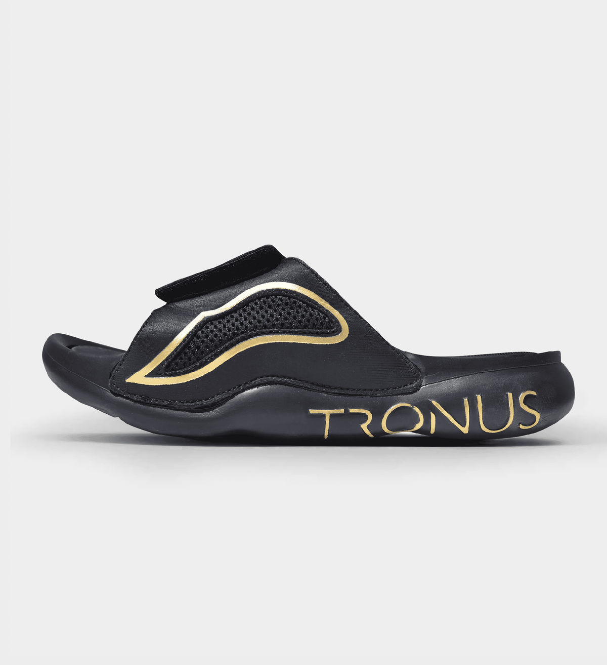 WOMENS LUXE SPORTS RECOVERY SLIDES BLACKOUT