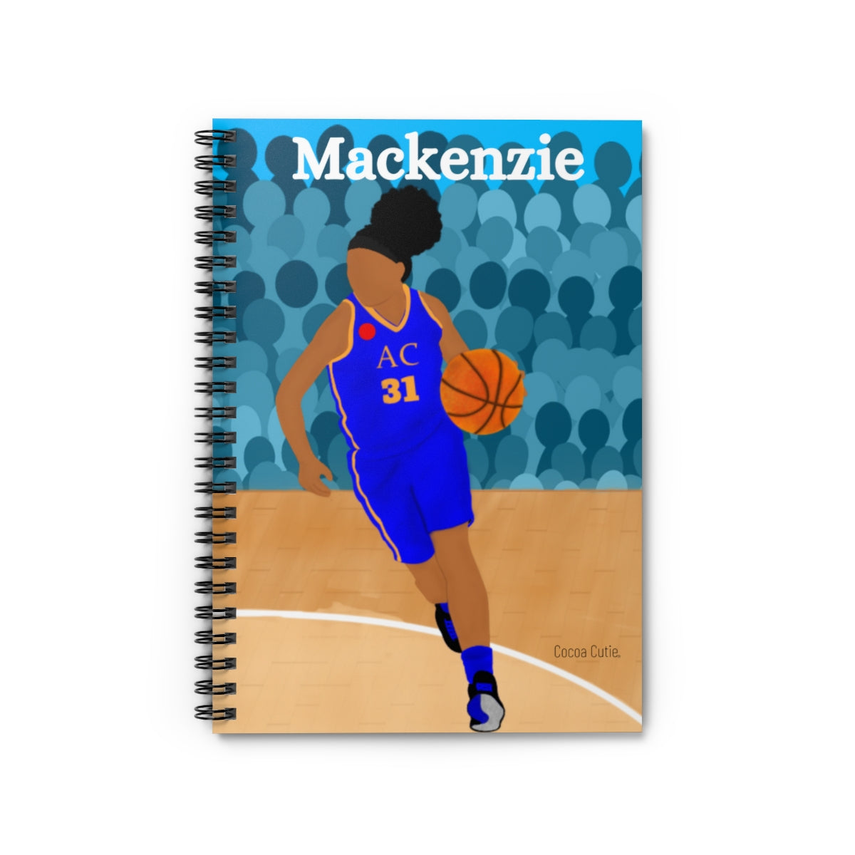 Personalized Basketball Cocoa Cutie Spiral Notebook - Ruled Line