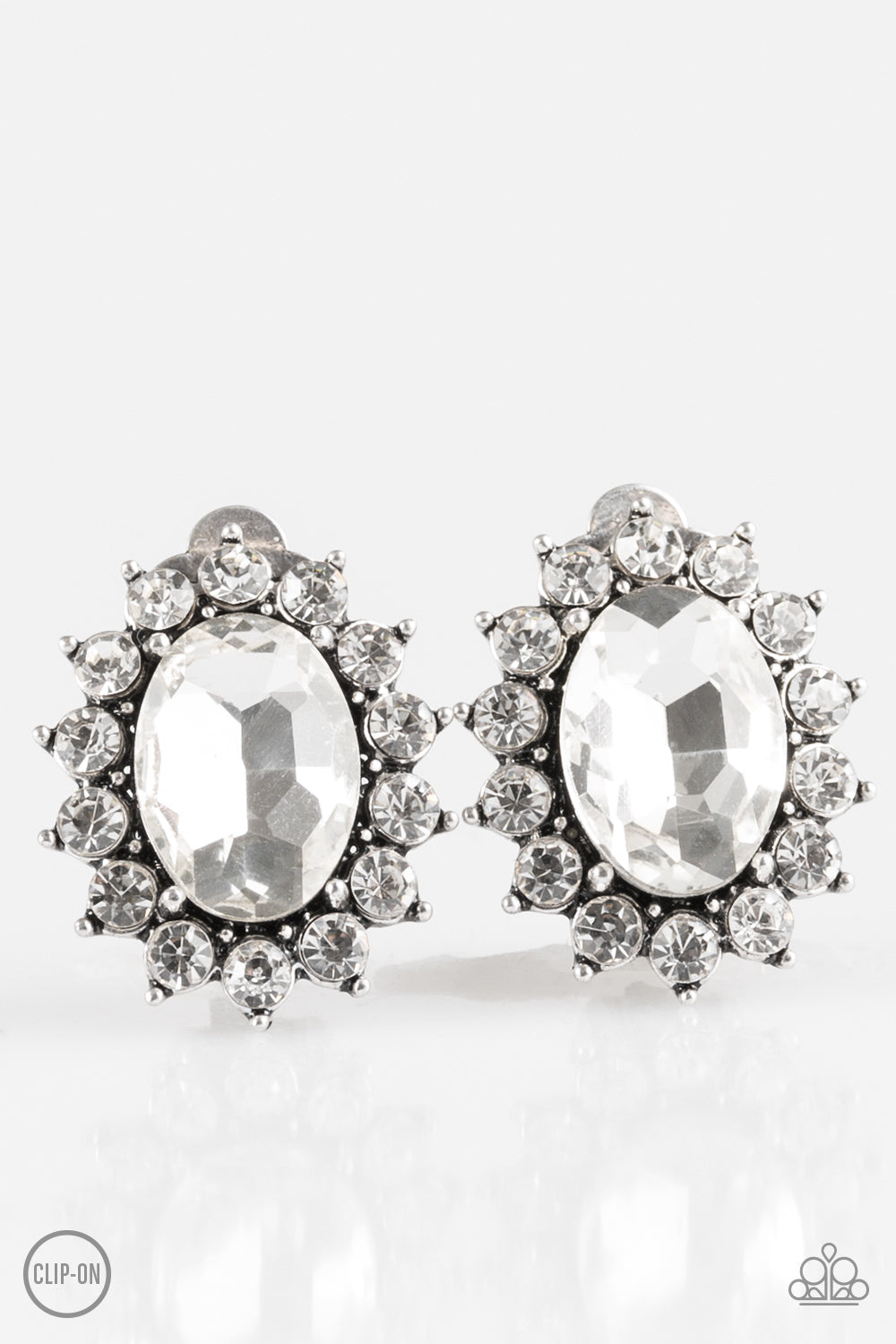Gala Glamour - White Clip-On