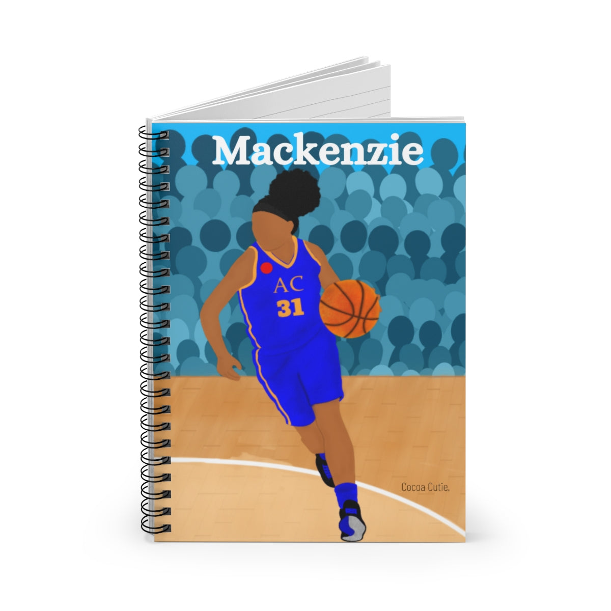 Personalized Basketball Cocoa Cutie Spiral Notebook - Ruled Line