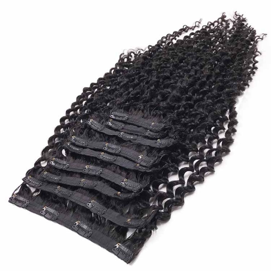 Kinky Curly Clip Ins - 7 pcs with a Free Eye Lash Extensions