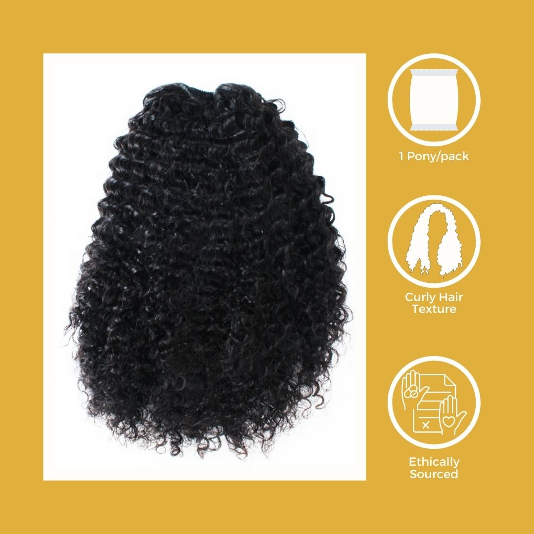 Spanish Curl Drawstring Ponytail