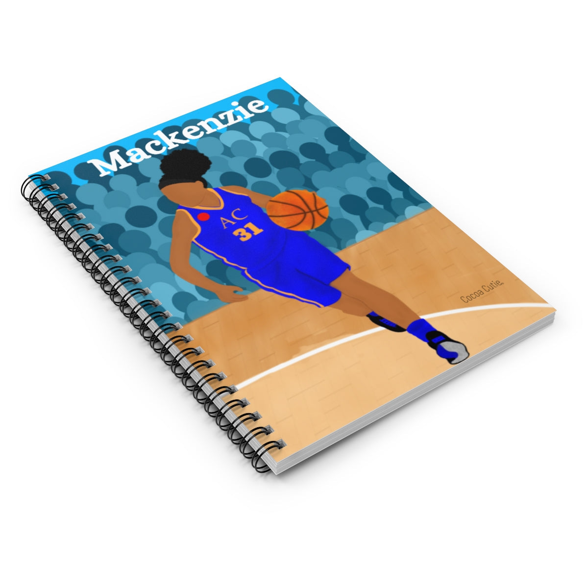 Personalized Basketball Cocoa Cutie Spiral Notebook - Ruled Line