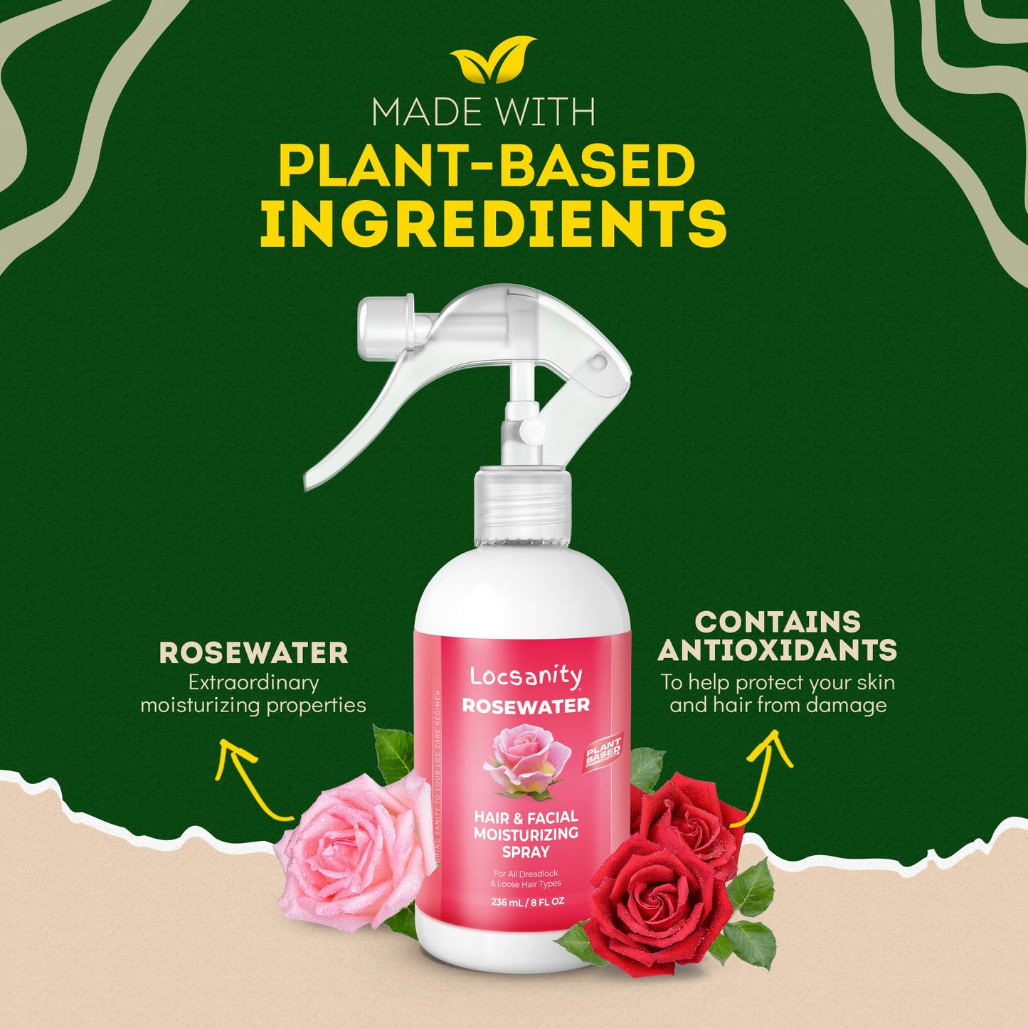 Rosewater Hair and Facial Daily Moisturizing/Refreshing Spray