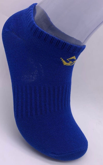 TRONUS BLUE/GOLD UNISEX NO-SHOW SOCKS (2-PAIRS)