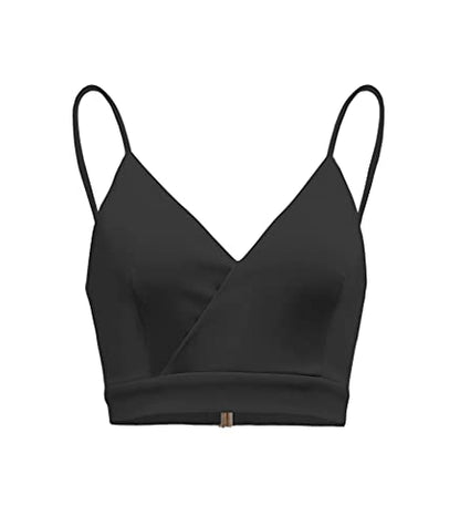 Pantora Women's Linda Crop Top, Black, Small