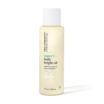 Urban Skin Rx Super C Body Bright Oil | Skincare Brightens, Nourishes & Rejuvenates for Smooth, Glowing Skin, Improves Appearance of Scars, Aging, Discoloration & Stretch Marks, Cruelty-Free, 4 Fl Oz