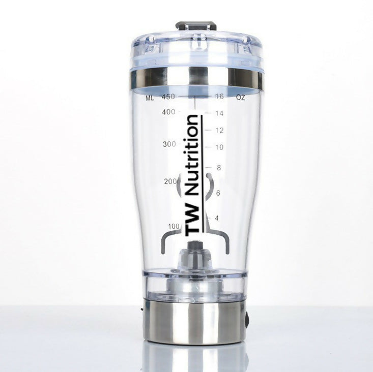 TW Nutrition Electric Protein Shaker Bottle 16oz 450ml USB Rechargeable Mixer