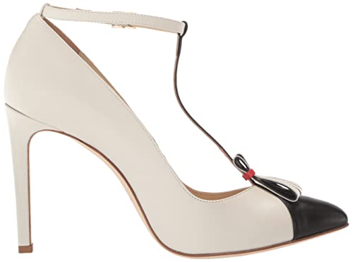 Tiannia Barnes Women's Tamron T-Strap Pump, White, 11.5