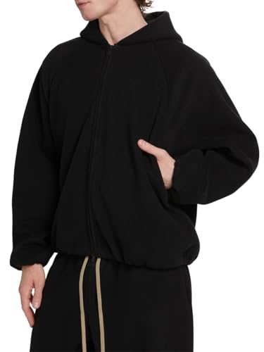 Fear of God Essentials, Brushed Hooded Bomber Jacket, X-Small, Black