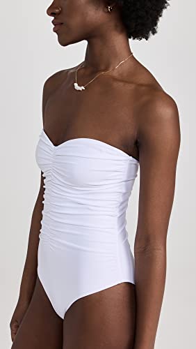 JADE Swim Women's Yara One Piece, White, XL