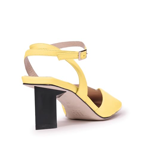 Tiannia Barnes Women's Hope Ankle Strap Pump, Yellow, 12