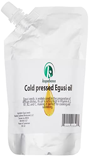 KOPABANA cold Pressed Egusi oil | African pumpkin| Agushi | Mbika | Prostate support | Melon seeds| 8 FL OZ