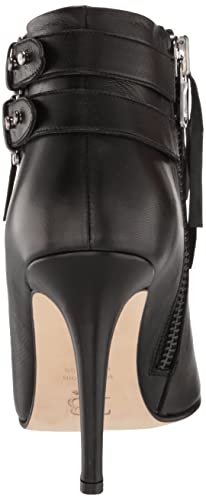 Tiannia Barnes Women's Jazzy Fringe Bootie Nappa Leather Ankle Boot, Black, 8