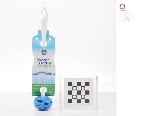 Compac Home Water Bottle Wand 12 inch Long Handle Sponge Petals Brush/Clean Thermos, Coffee Mugs, Sport Bottles, 3 Count