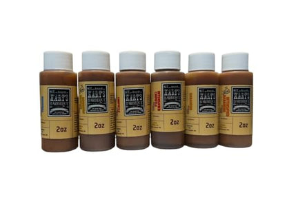 SGT. Hart’s BBQ Sauce Mini Sampler 6 Flavor Pack (Original, Chipotle, Habanero, Bourbon Infused, Intensified Chipotle & Intensified Habanero) 2 OZ Each Barbecue Sauce