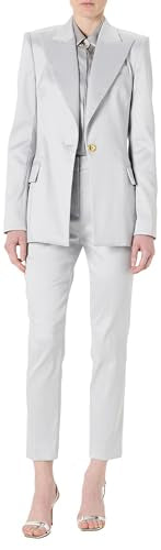 Sergio Hudson, SB Peak Lapel Blazer, 8, Silver