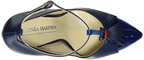 Tiannia Barnes Women's Tamron T-Strap Pump, Navy, 6