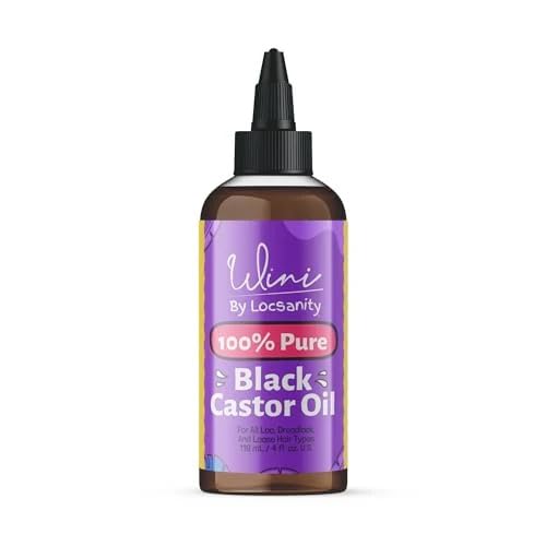 Locsanity Wini Pure 100% Cold Pressed Jamaican Black Castor Oil For Hair and Skin, 4 Fl Oz