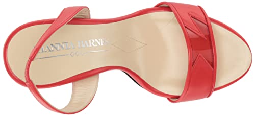 Tiannia Barnes womens Giselle Slingback Heeled Sandal, Red, 8 US