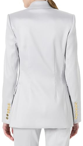 Sergio Hudson, SB Peak Lapel Blazer, 8, Silver