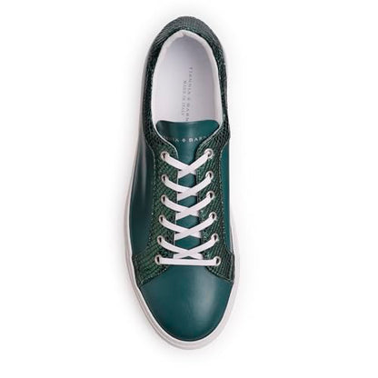 Tiannia Barnes Men's Leather Sneaker, Olive, 7