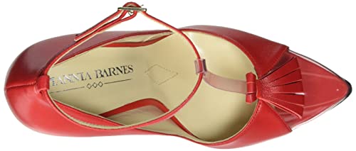 Tiannia Barnes Women's Tamron T-Strap Pump, Red, 10