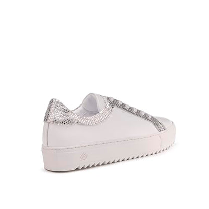 Tiannia Barnes Men's Leather Sneaker, Alabaster White, 7