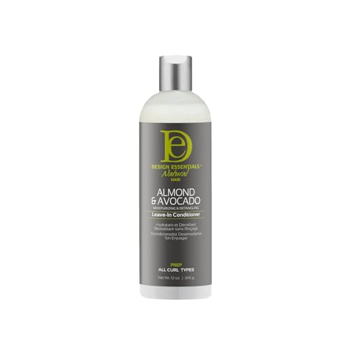 Design Essentials Natural Almond & Avocado, Moisturizing & Detangling Leave-In Conditioner, 12 Ounce