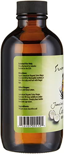 Sunny Isle Jamaican Extra Virgin Coconut Oil, 4 Ounce