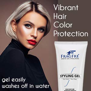 FRAGFRE Firm Hold Hair Gel Fragrance Free 8 oz (2-Pack Gift Set) - Strong Styling Gel for Aggressive Hair Styles - Paraben Free Hypoallergenic Sensitive - Non-Irritating Vegan Gluten Free